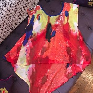 Chord sheer colorful top from Dillard’s.